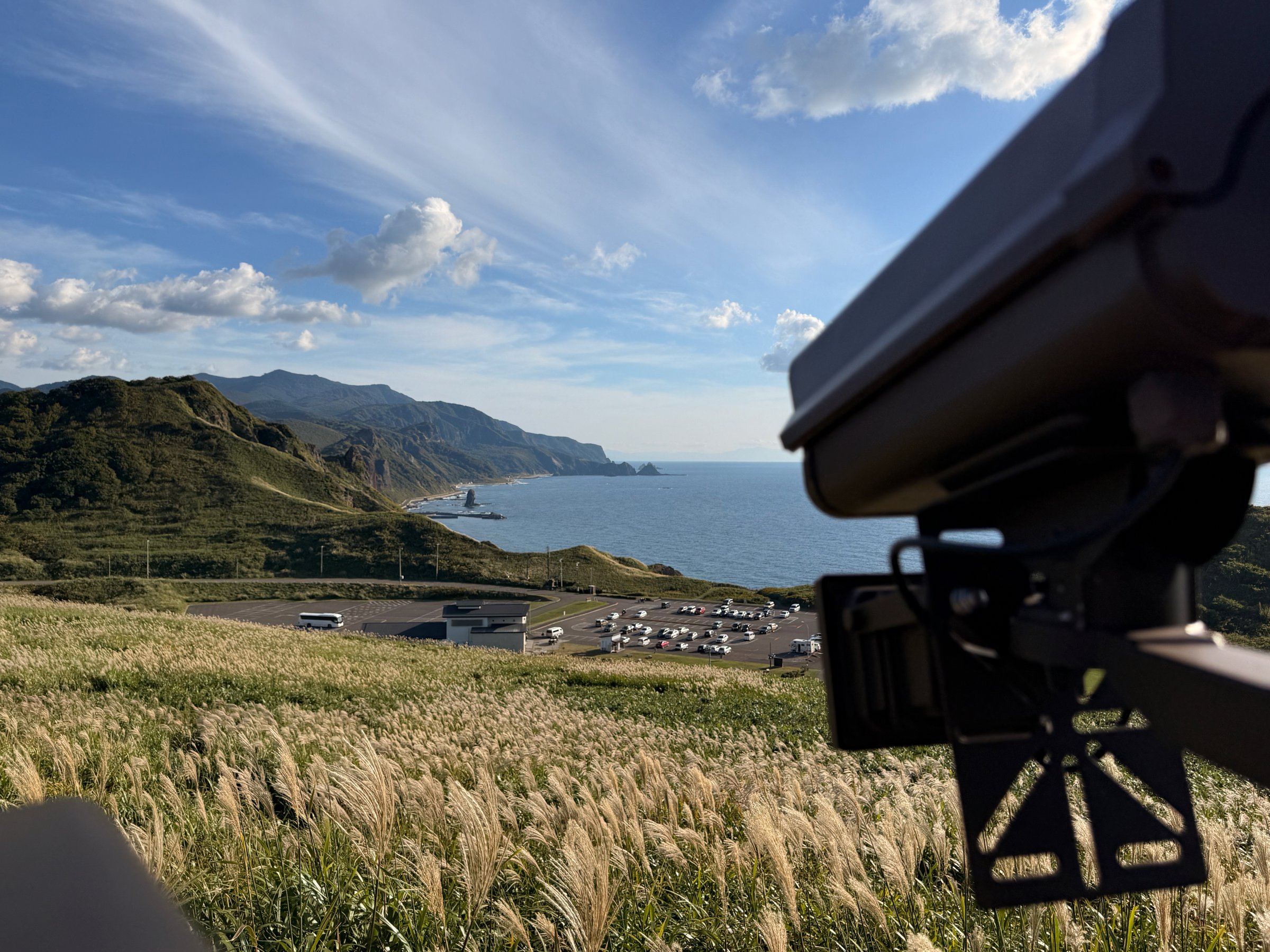 UrsiQ cameras overlooking Kamui Misaki in Shakotan
